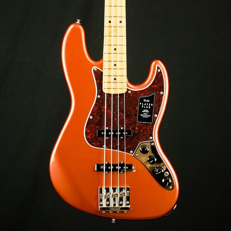 

Fender Player Plus Jazz Bass, накладка на гриф из клена, цвет Aged Candy Apple Red 0147372370