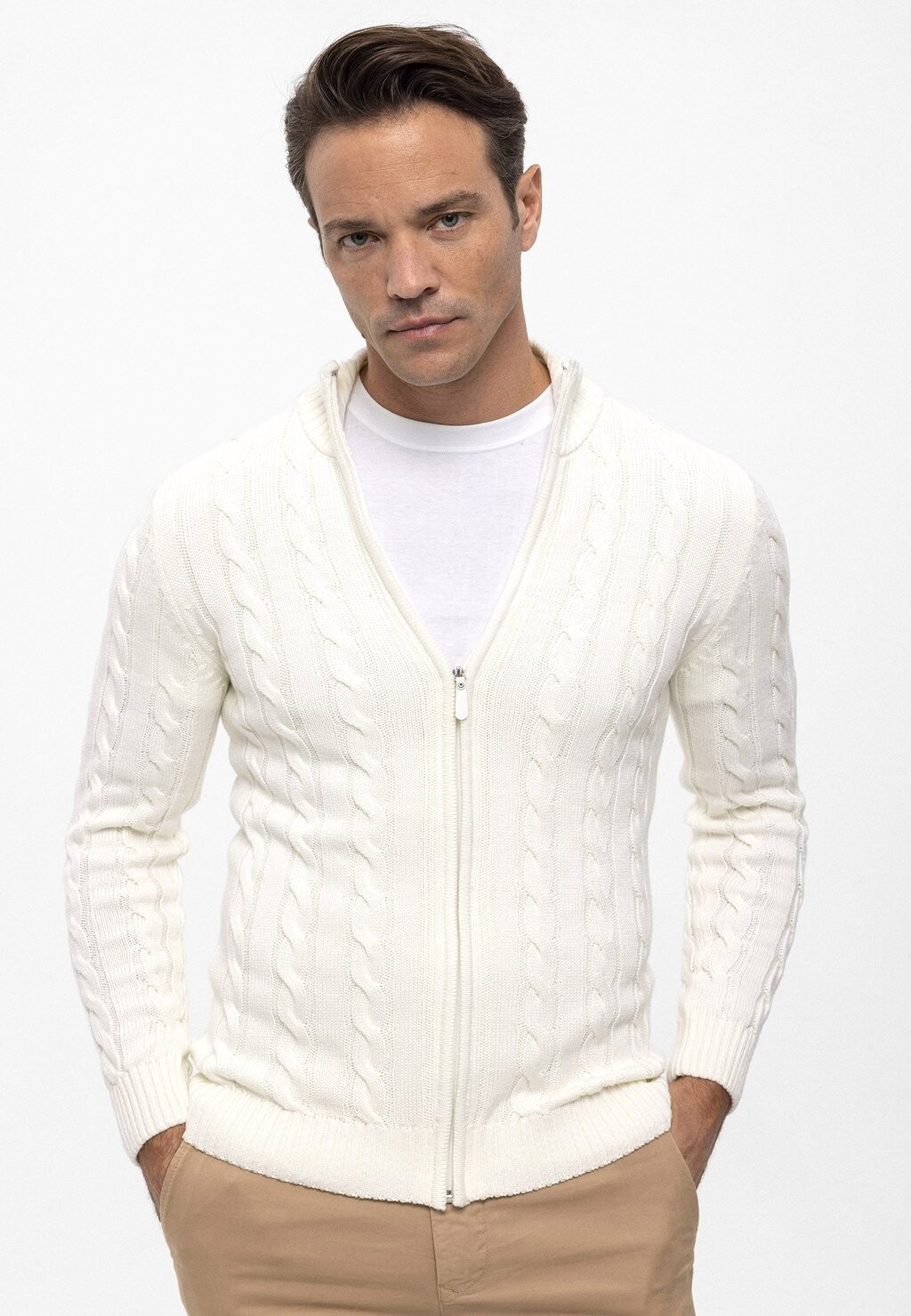 

Кардиган Full Zipper Felix Hardy, цвет off white