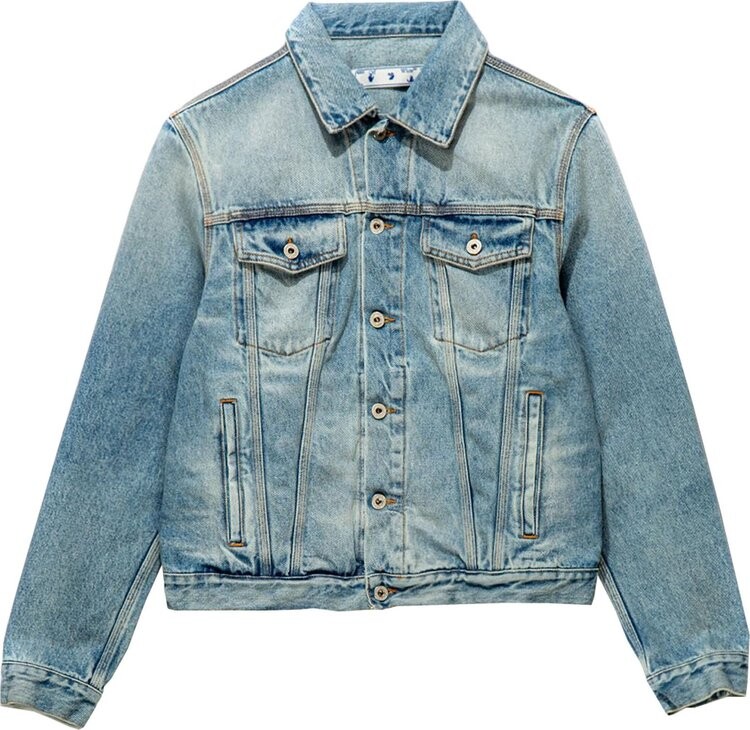 

Куртка Off-White Denim Jacket 'Vintage Li', синий