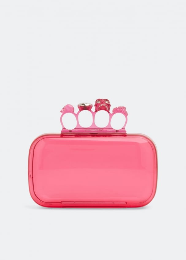 

Клатч ALEXANDER MCQUEEN Skull Four Ring clutch, розовый