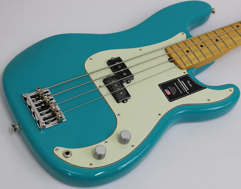 

Fender American Professional II Precision Bass, синий Майами