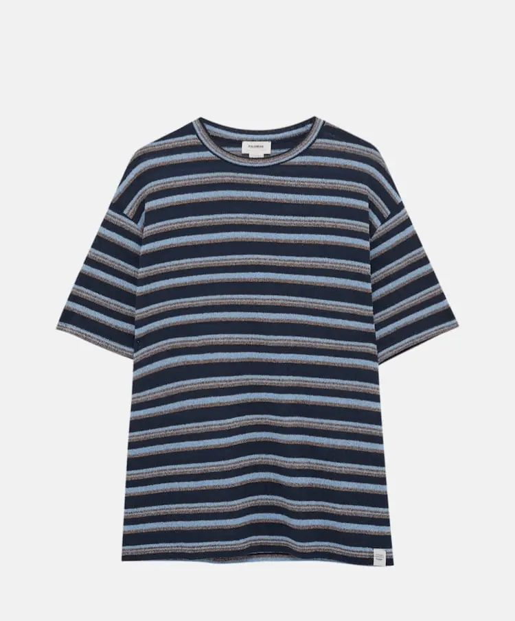 

Футболка Pull&Bear Textured Short Sleeve Knit, мультиколор