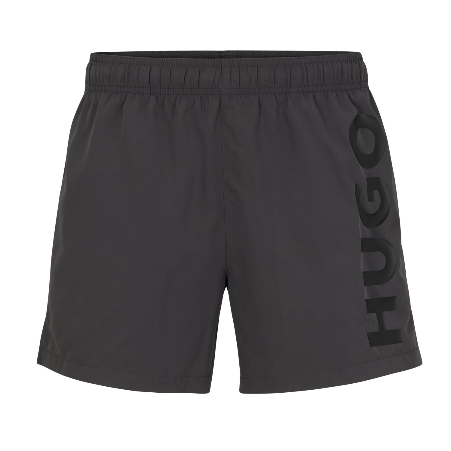 Купальные шорты Hugo With Logo Print, темно-серый купальные шорты hugo boss with repeat logos темно серый