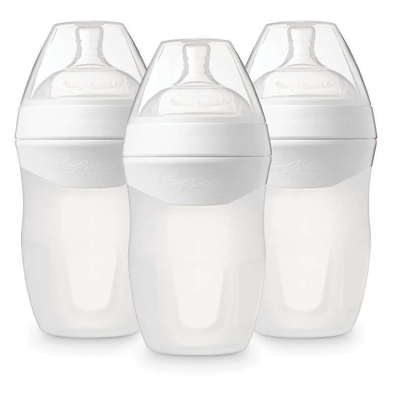 Бутылочки для кормления 3 шт. по 250 мл Tiny Twinkle Silicone, белый бутылочки для кормления 3 шт по 180 мл tiny twinkle silicone белый