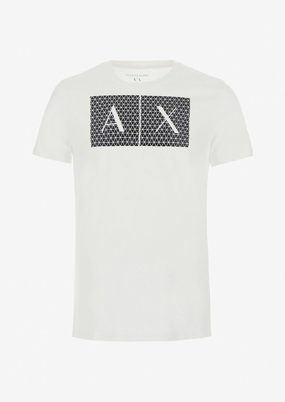 

Узкая хлопковая футболка с логотипом Armani Exchange, белый