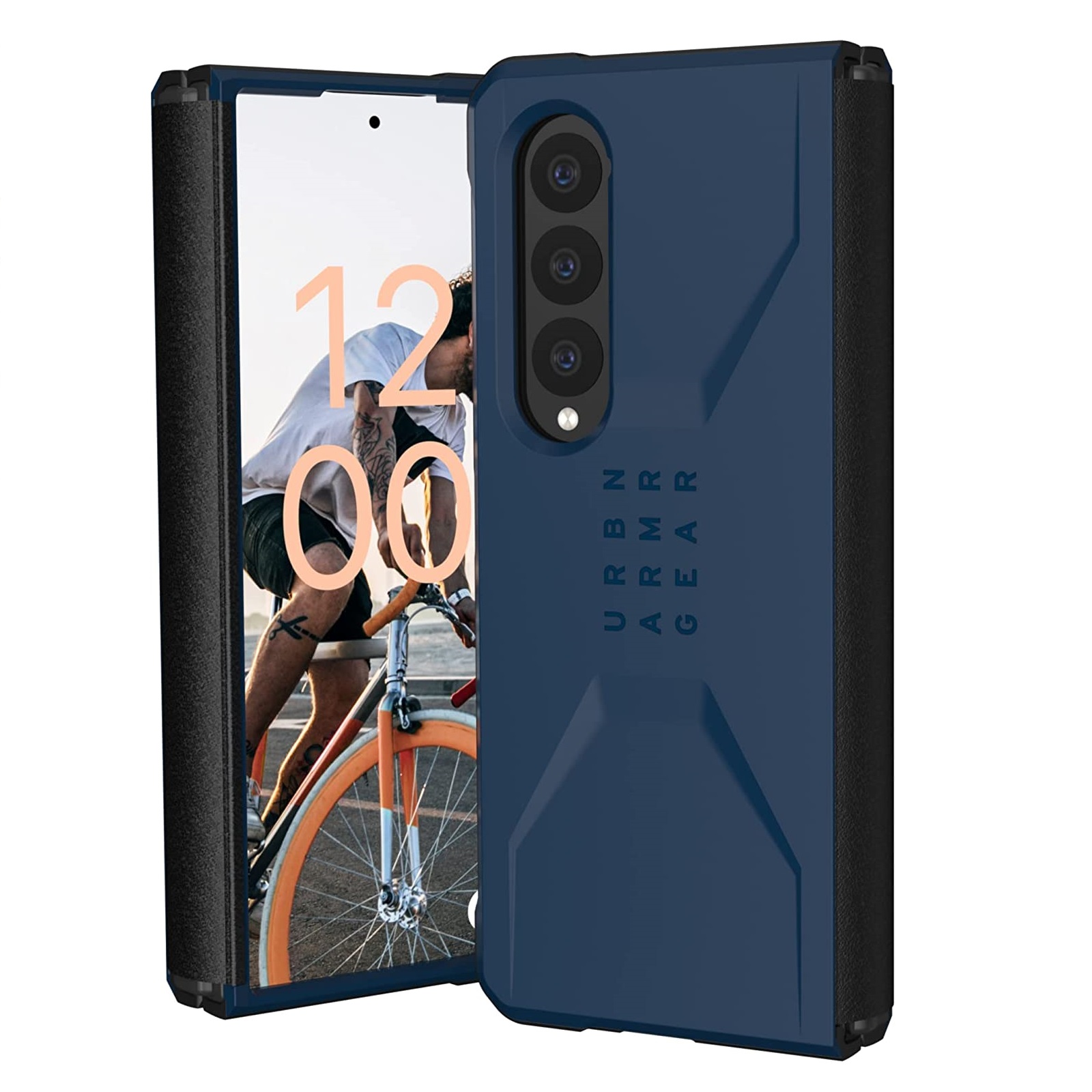 Чехол UAG Civilian Designed для Samsung Galaxy Z Fold 4, mallard смартфон samsung galaxy z fold 5 5g 12 512gb sm f946blbccau blue