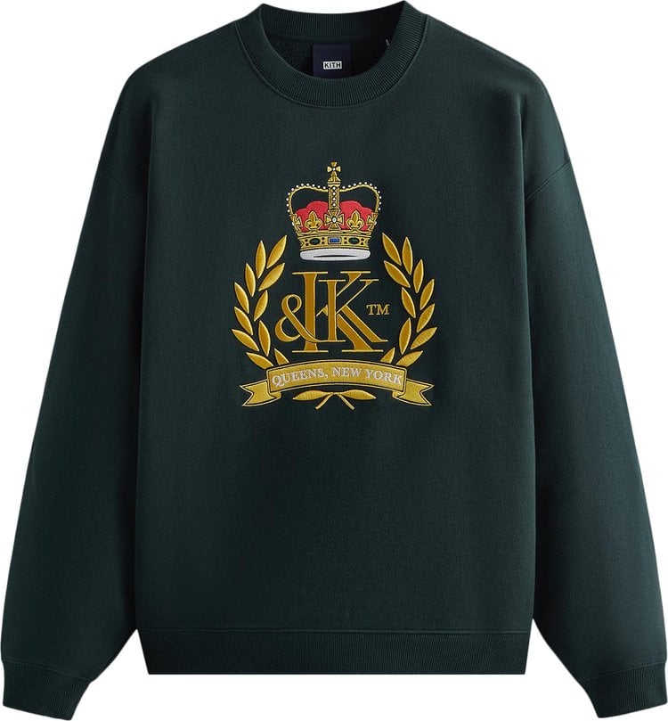 Толстовка Kith Crest Crewneck 'Stadium', зеленый - фото