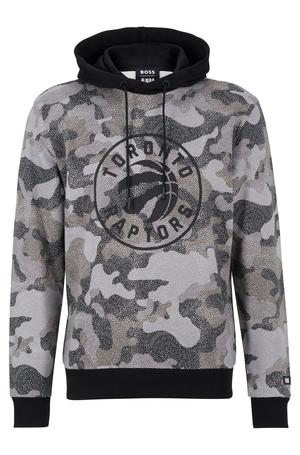 

Толстовка Boss & NBA Cotton-terry Camouflage Pattern NBA Raptors, серый