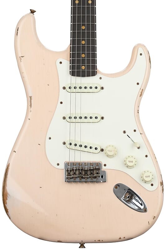 

Электрогитара Fender Custom Shop, выпущенная ограниченным тиражом 1959 года, Stratocaster Relic, - Super Faded Aged Shell Pink 9231012828