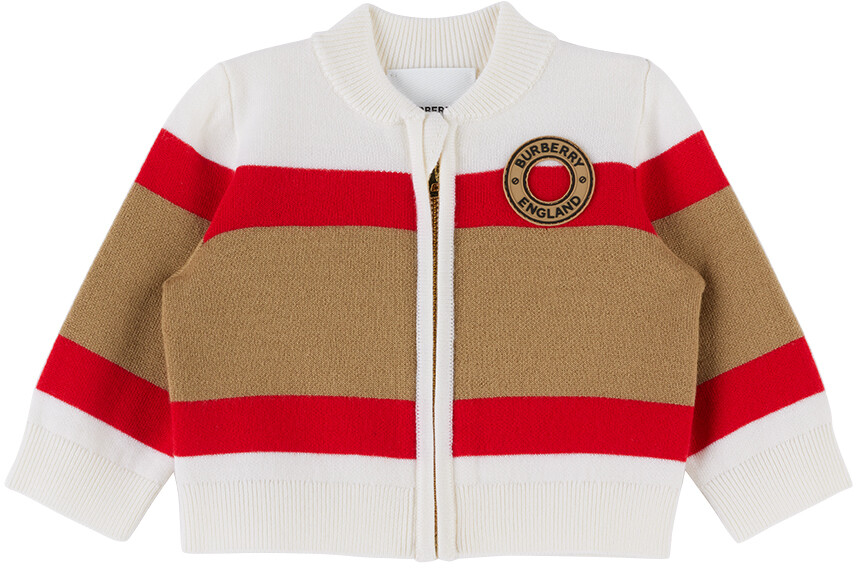 

Комплект из трех предметов в полоску Baby Off-White Burberry