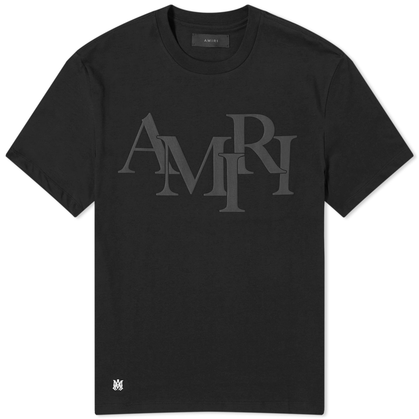 Футболка Amiri Staggered Logo, черный – заказать из-за рубежа в  «CDEK.Shopping»