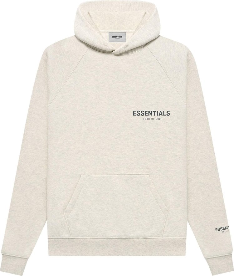 Худи Fear of God Essentials Pullover Hoodie 'Light Heather Oatmeal', кремовый - фото