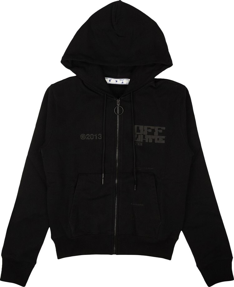 

Худи Off-White Tech Marker Slim Zip Hoodie Black, черный