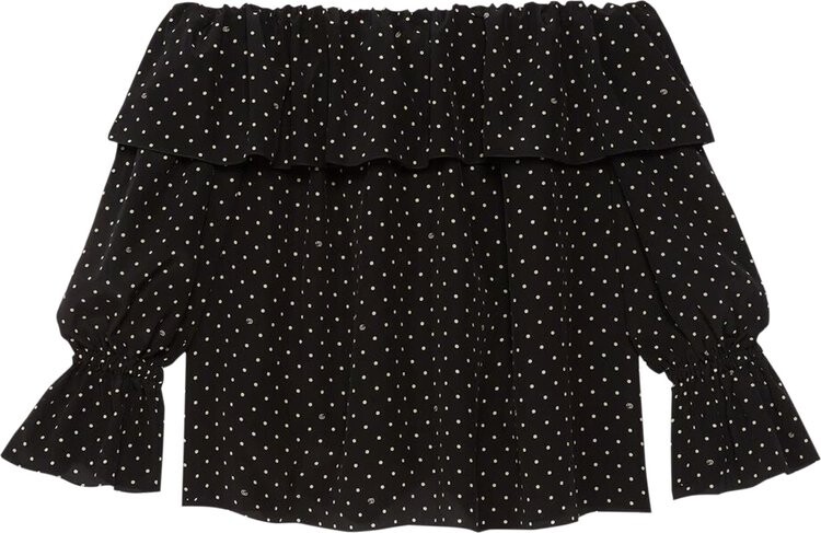 

Топ Gucci Polka Dots And GG Top Black/White, черный