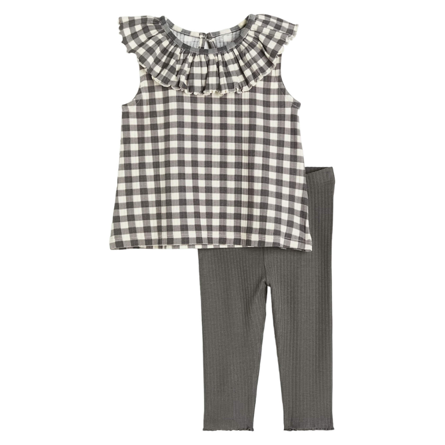

Комплект одежды H&M Baby Cotton Checked, 2 предмета, темно-серый