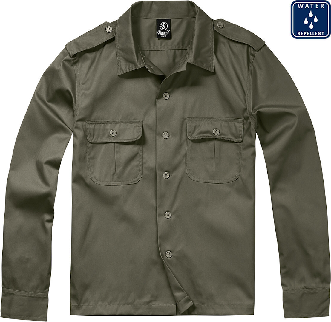 Рубашка с длинным рукавом Brandit US, оливковый мужская рубашка i rspd12 5 р m оливковый