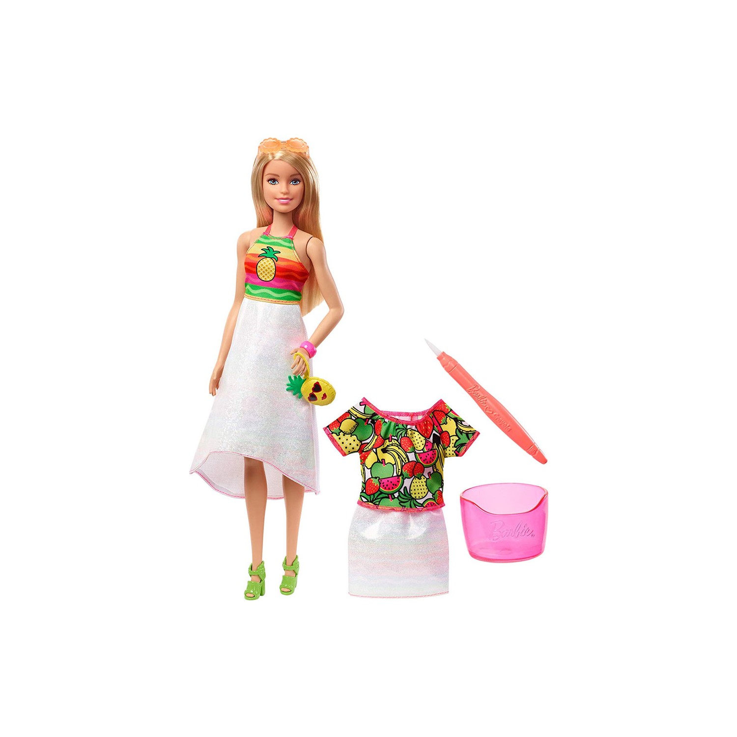 Кукла Barbie Crayola Fruit Design GBK18 двусторонний мольберт crayola qwikflip crayola