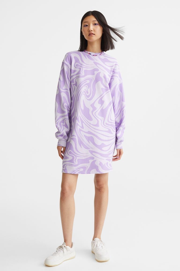 

Спортивное платье с узором H&M, светло-фиолетовый/узор