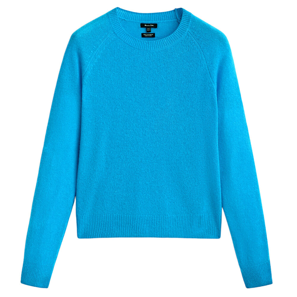 

Джемпер Massimo Dutti Cashmere Crew Neck, бирюзовый