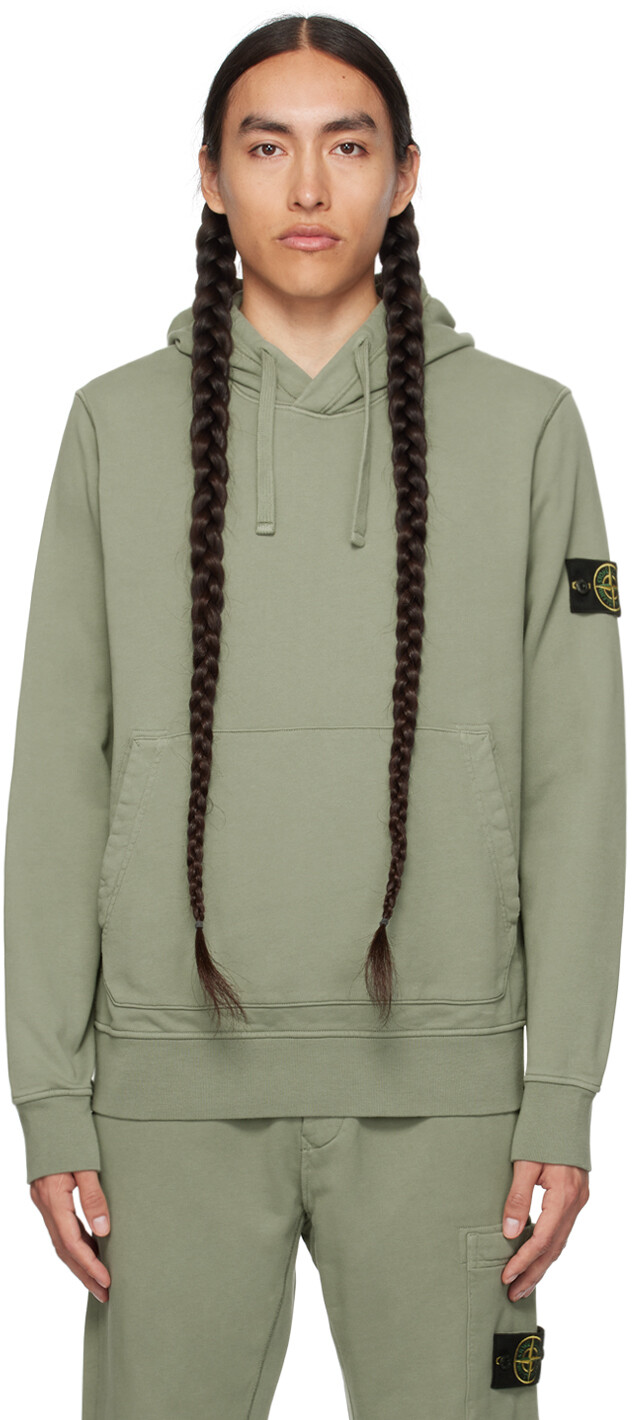 

Толстовка с зелеными нашивками Stone Island, Зеленый