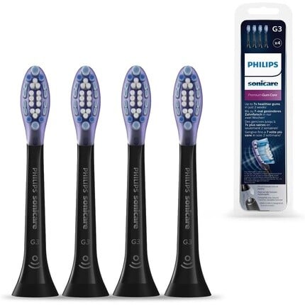 

Philips Sonicare G3 Premium Gum Care HX9054, 4 насадки для зубных щеток, цвет: черный