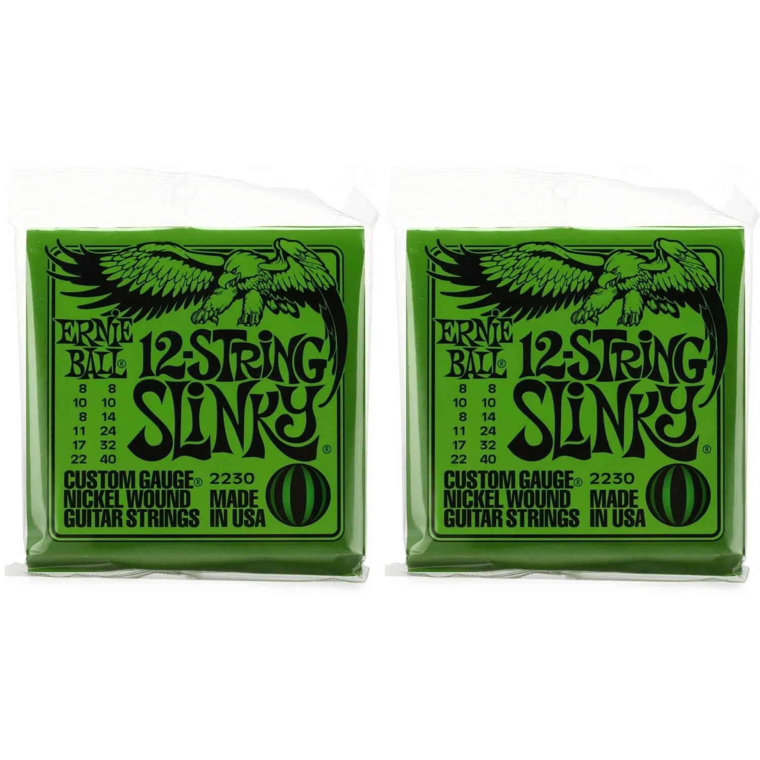 

Струны для электрогитары Ernie Ball 2230 Regular Slinky с никелевой обмоткой, 12 струн (2 шт.)