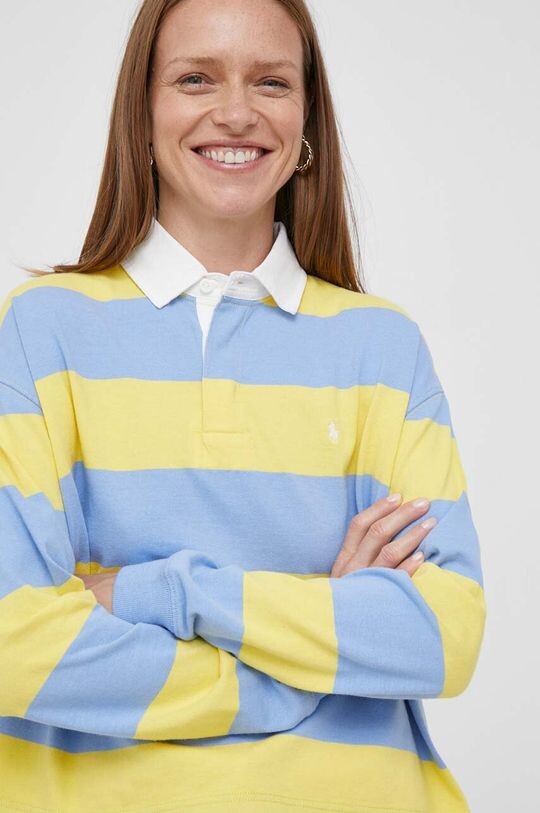 

Хлопковая рубашка с длинными рукавами Polo Ralph Lauren, желтый