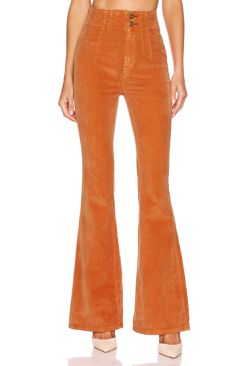 

Брюки Free People Jayde Cord Flare, цвет Cognac