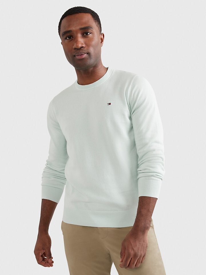 

Однотонный свитер с круглым вырезом Tommy Hilfiger