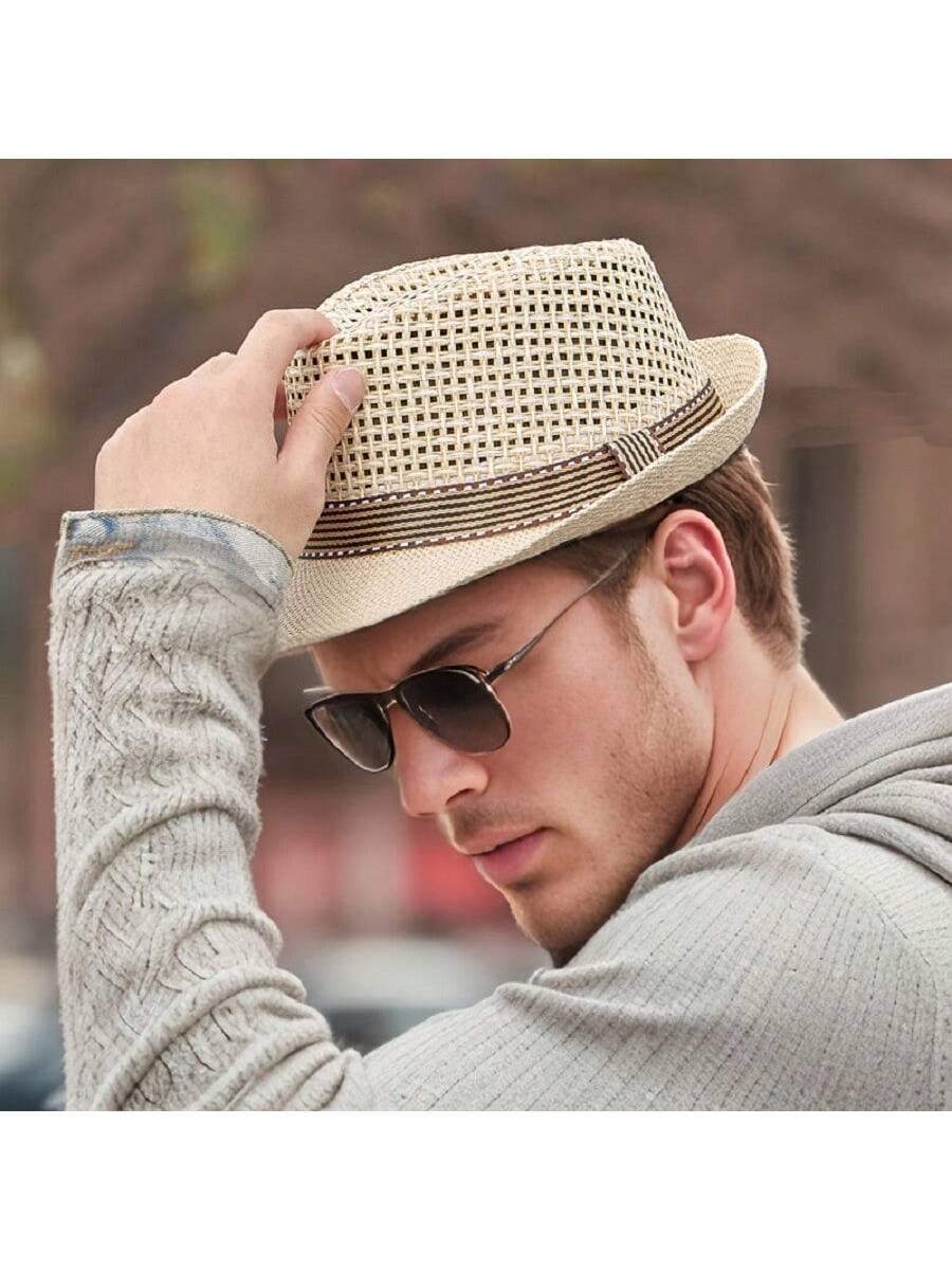 Мужская повседневная шляпа от солнца крутая дышащая летняя модная милая солнцезащитная шляпа детская шляпа соломенная шляпа сумка