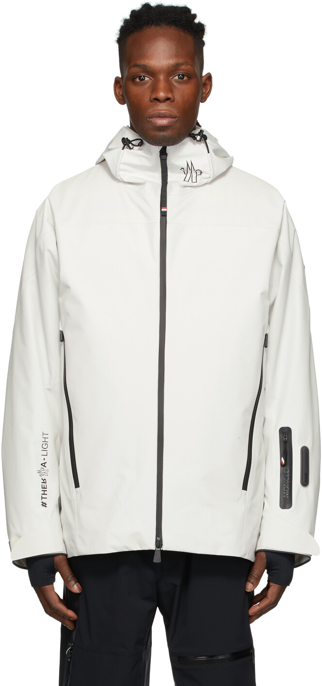 

Пуховик Off-White Montgirod Moncler Grenoble, Серый