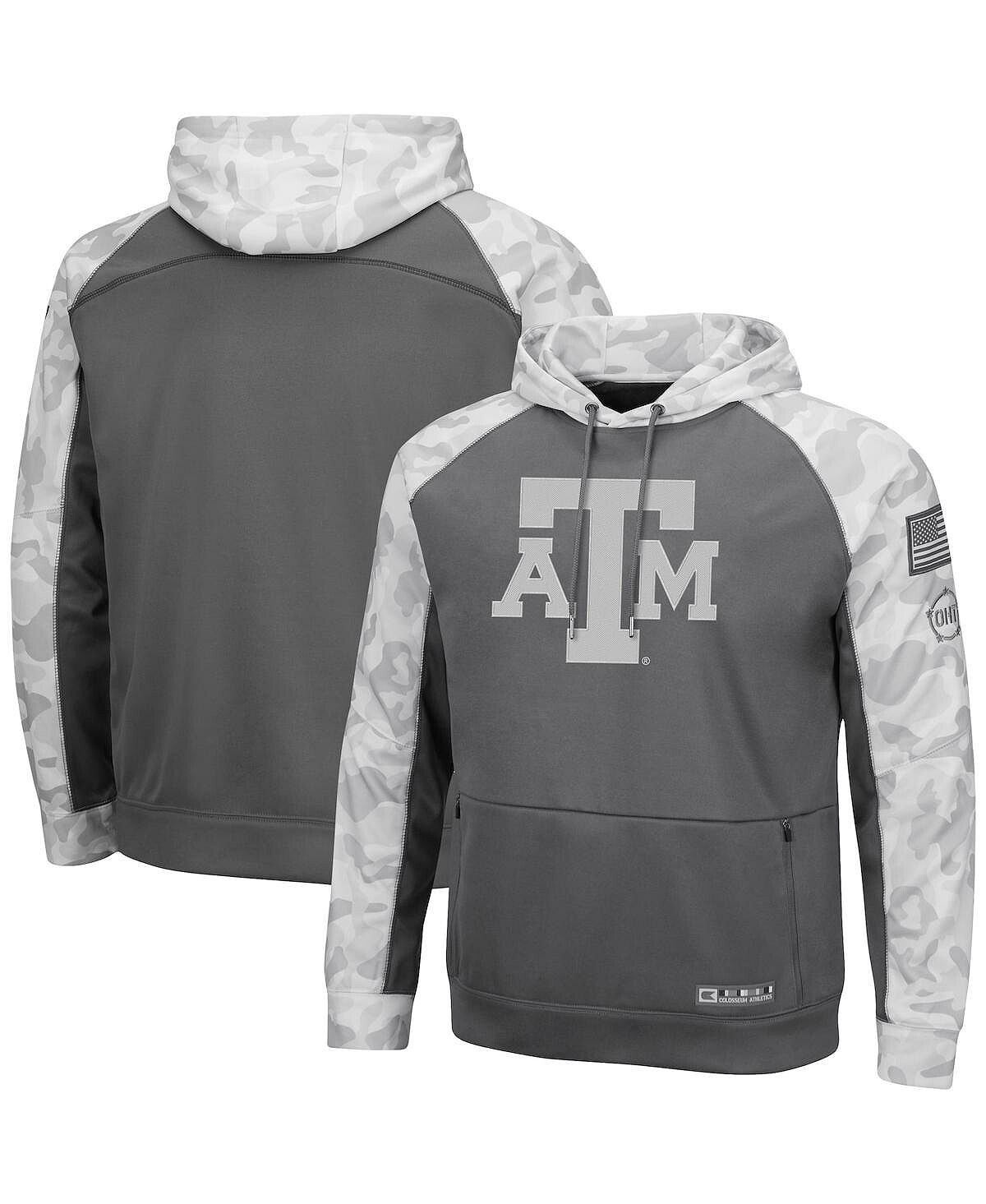 

Мужская серая, арктический камуфляж texas a&m aggies oht тональная толстовка с капюшоном реглан в стиле милитари Colosseum, мульти