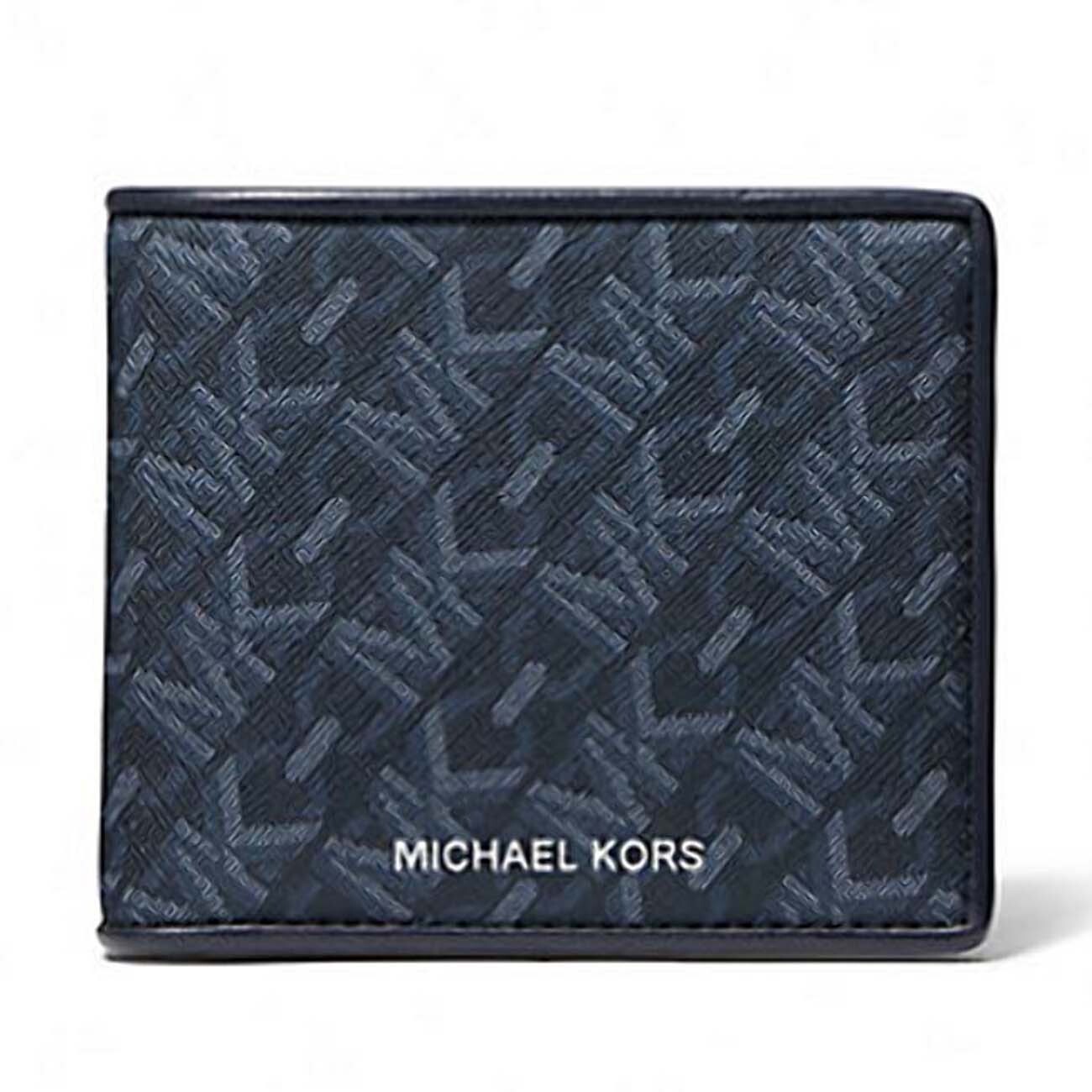 

Кошелек Michael Kors Hudson Empire Signature Logo Billfold, синий