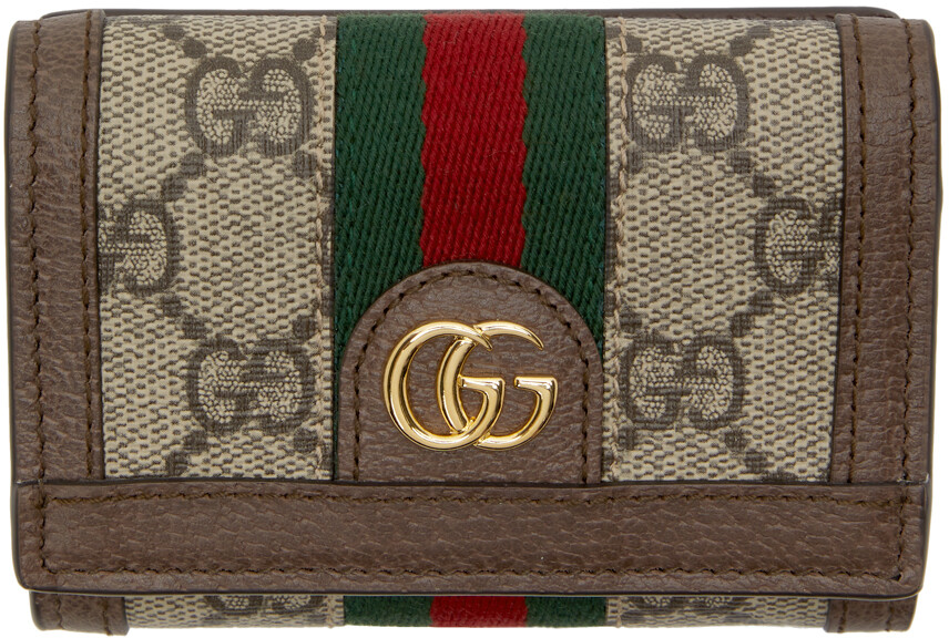

Бежевый кошелек с клапаном GG Ophidia Gucci