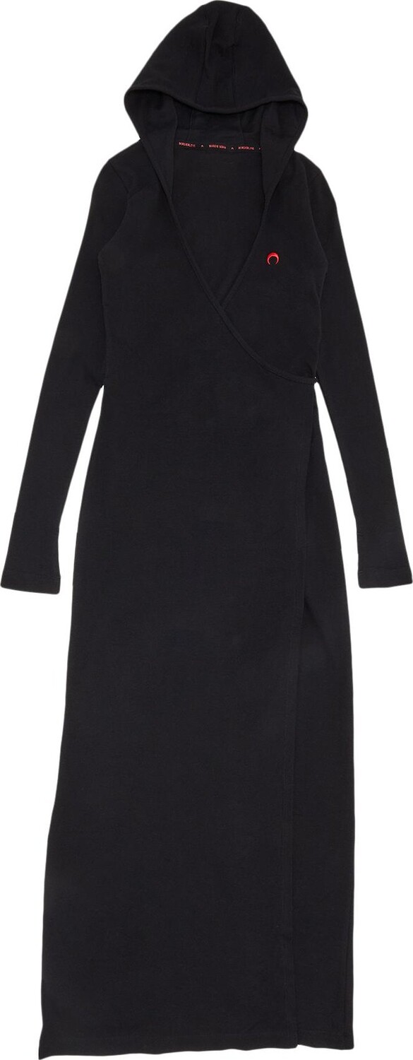 

Худи Marine Serre Cache Coeur Hoodie Dress 'Black', черный