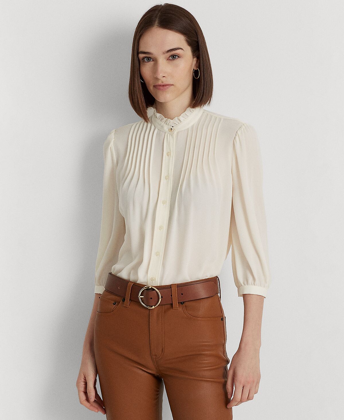 

Женская блузка из жоржета со складками Lauren Ralph Lauren