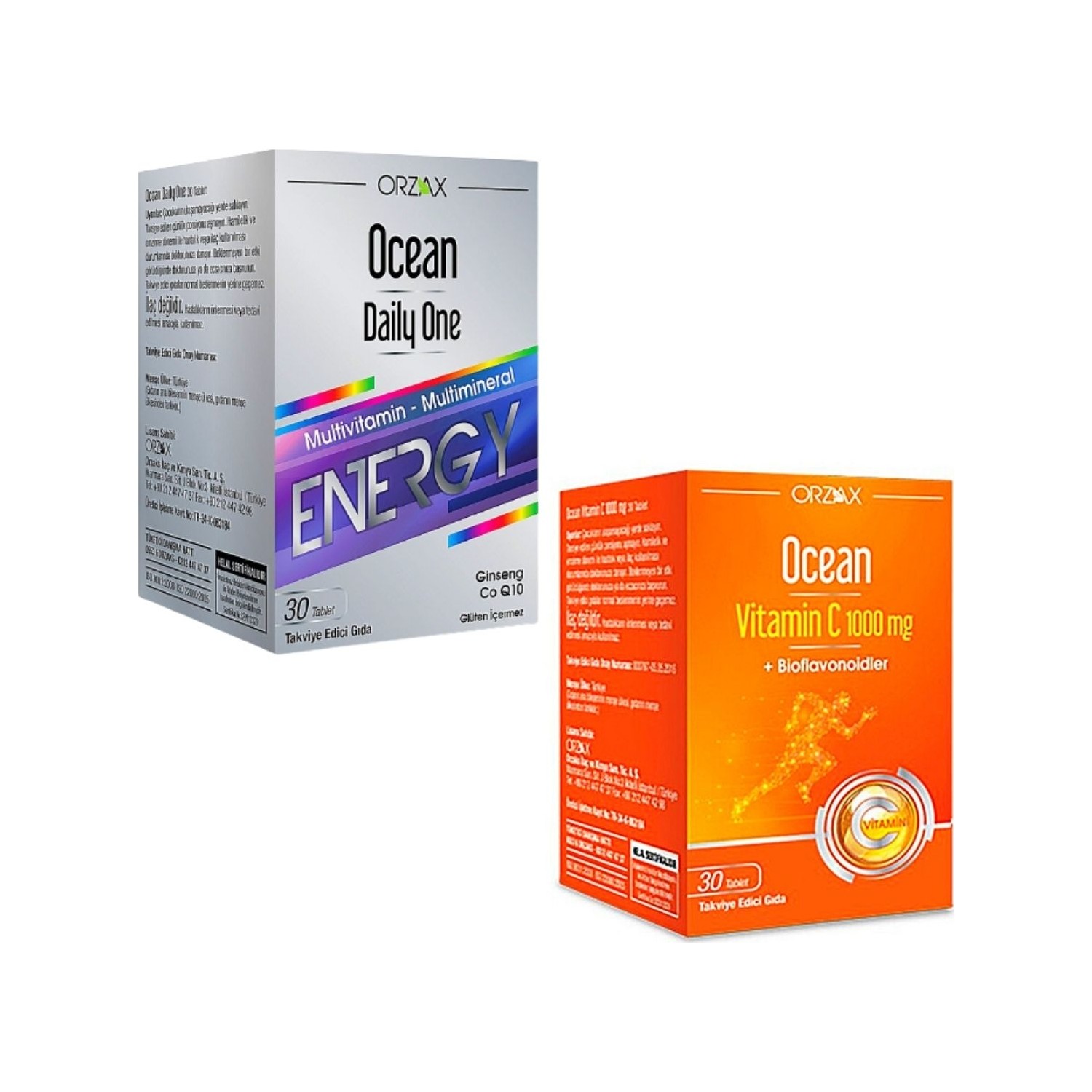 Набор мультивитаминов Ocean Daily One Energy и Ocean Vitamin C пауэрбанк energy именной хищник