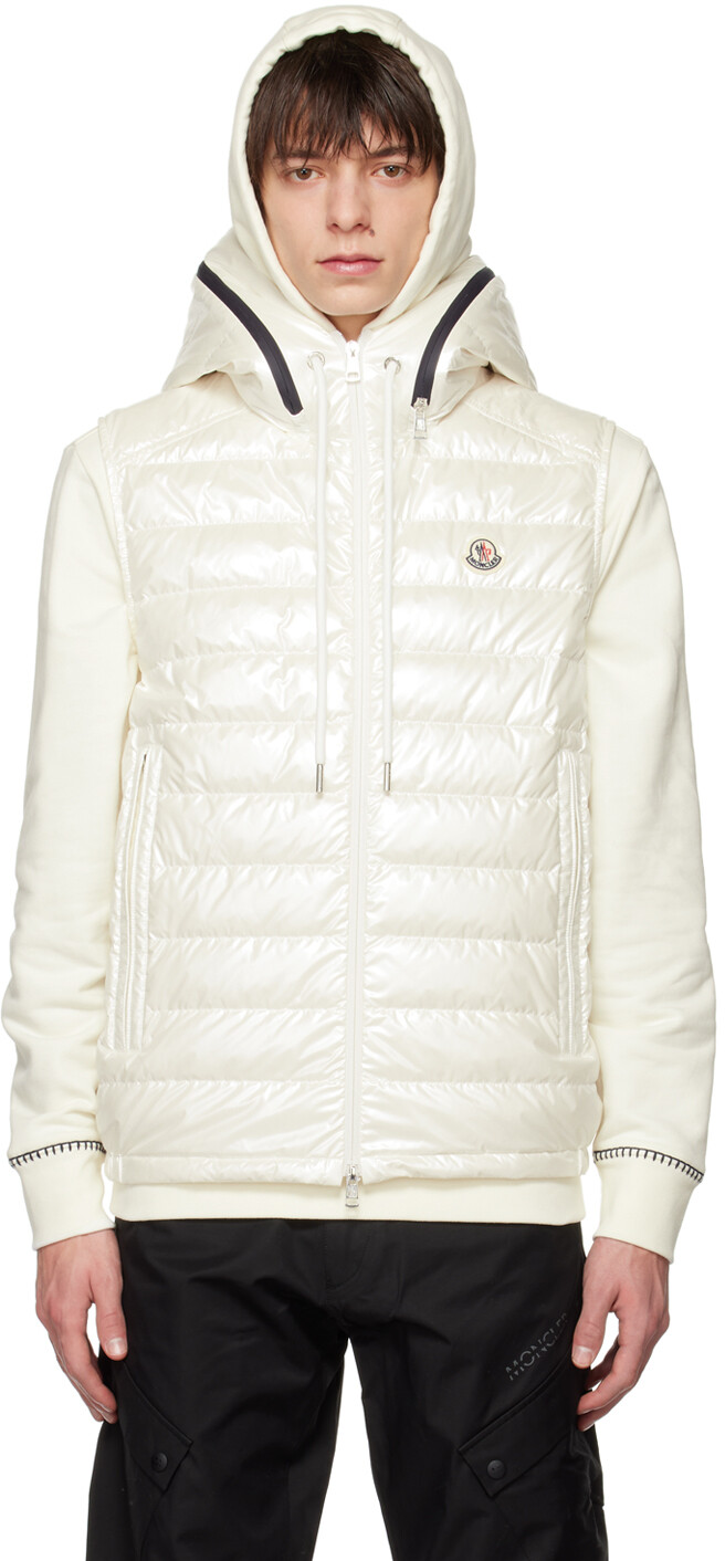 

Белый пуховый жилет Акаиши Moncler