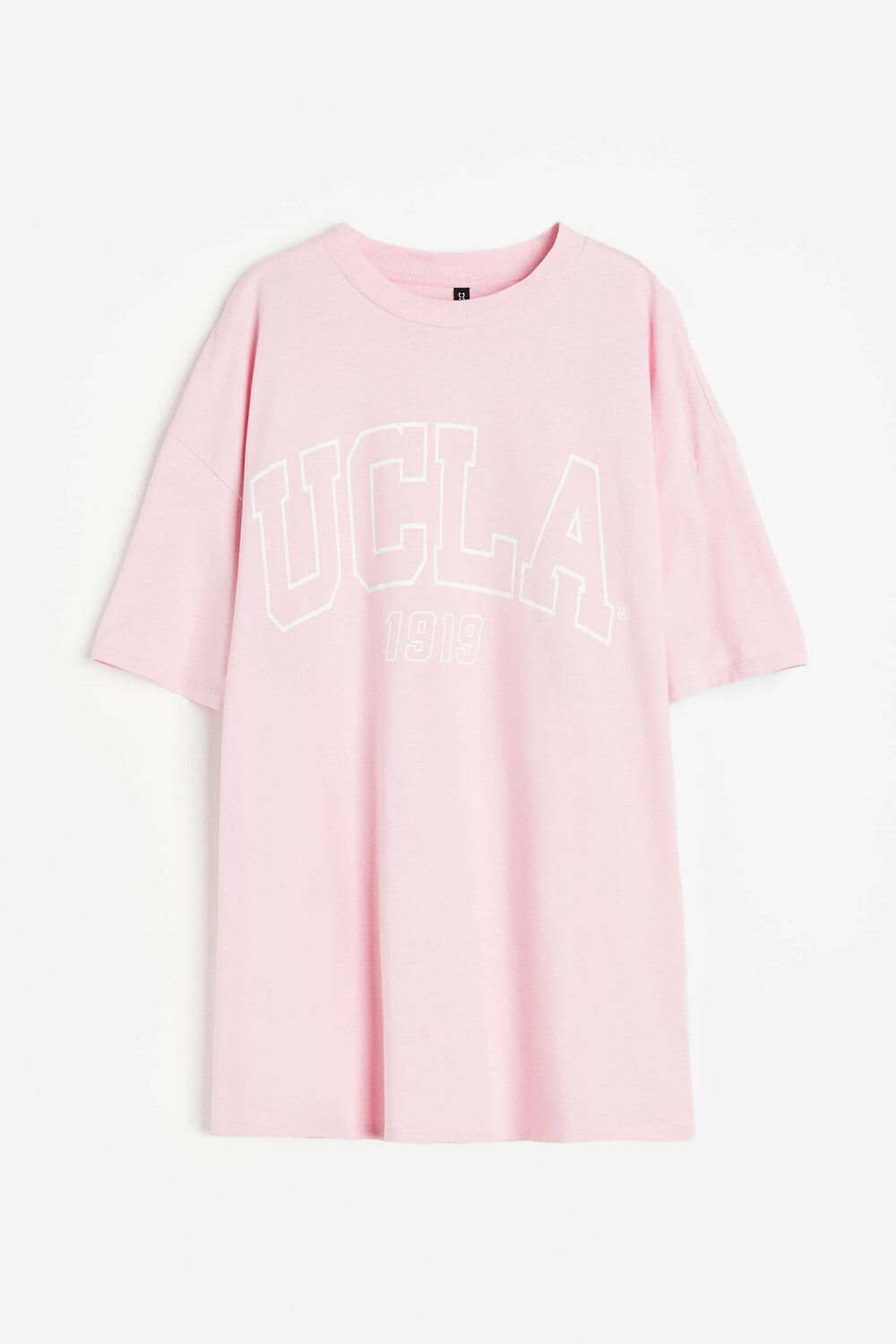 

Футболка H&M UCLA Oversized Printed, светло-розовый