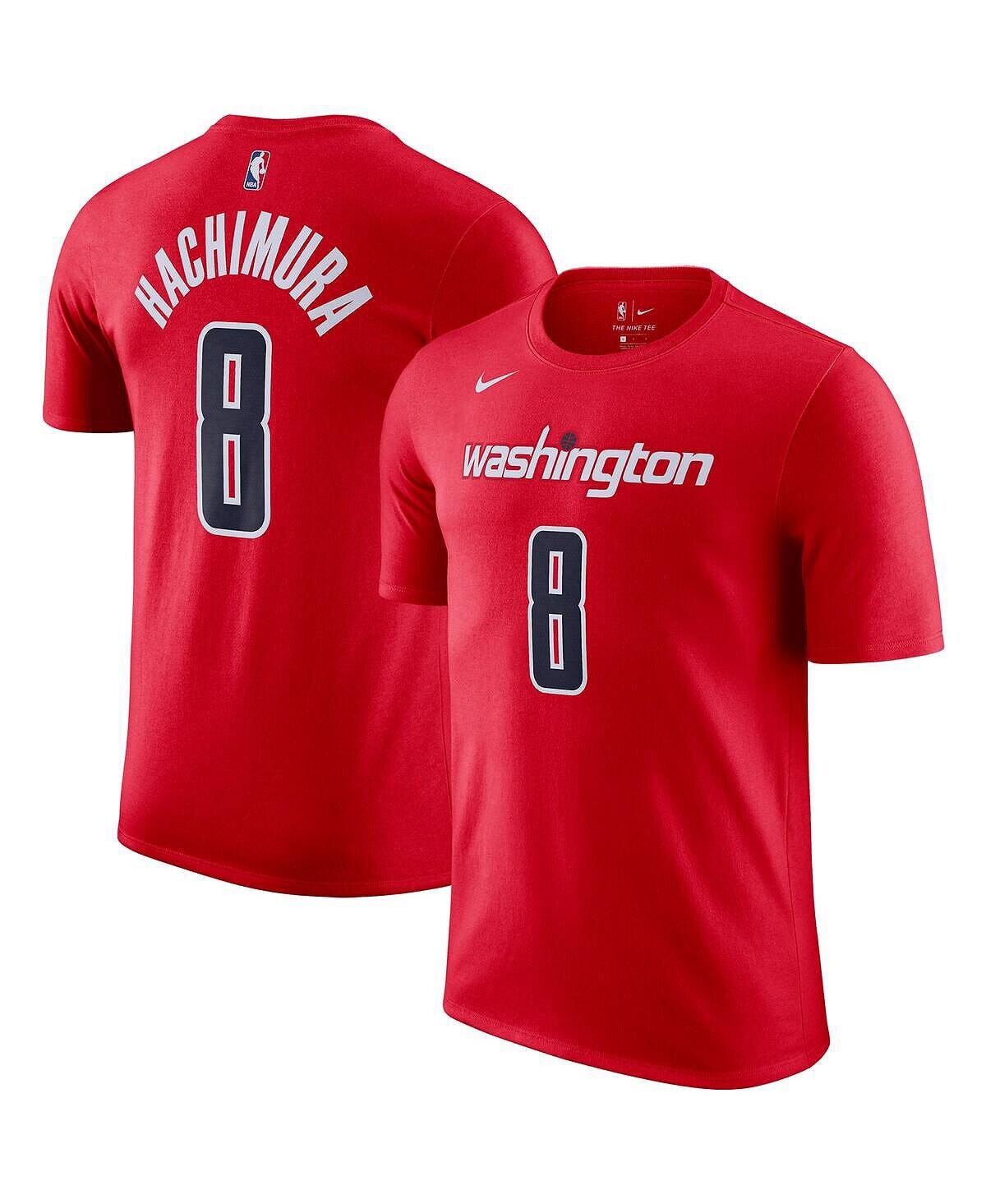 

Мужская футболка rui hachimura red washington wizards name and number performance Nike, красный