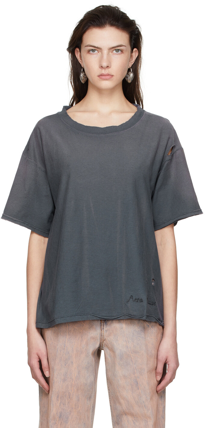 

Серая футболка из органического хлопка Acne Studios