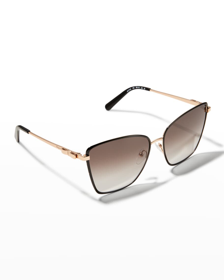 

Металлические солнцезащитные очки Vara Bow с бабочками Ferragamo