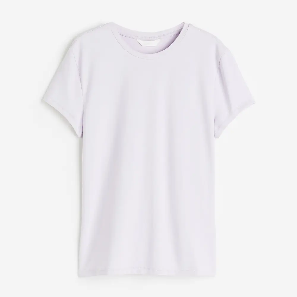 

Футболка H&M Fitted Microfiber, сиреневый, Фиолетовый