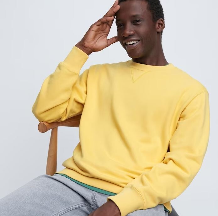 

Свитшот Uniqlo Cotton, желтый