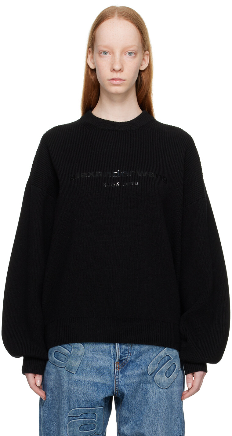 

Черный свободный свитер Alexander Wang