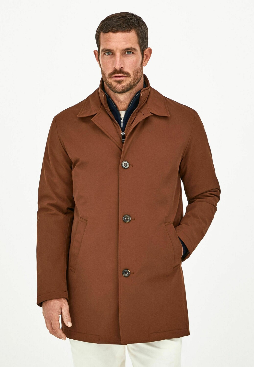 

Пальто короткое Hackett London, коричневый