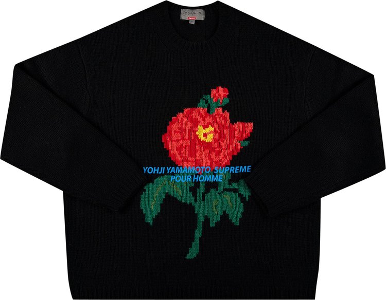 Свитер Supreme x Yohji Yamamoto Sweater 'Black', черный свитер supreme x missoni sweater burgundy красный