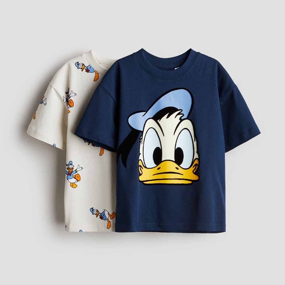 

Комплект футболок H&M Kids Donald Duck, 2 предмета, темно-синий