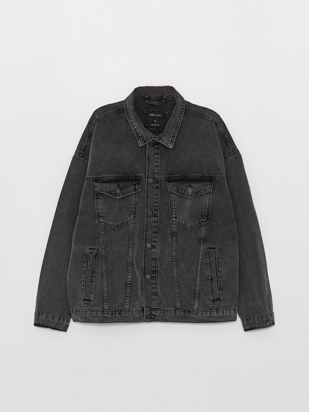 

Удобная мужская джинсовая куртка LCW Jeans, антрацит мытый
