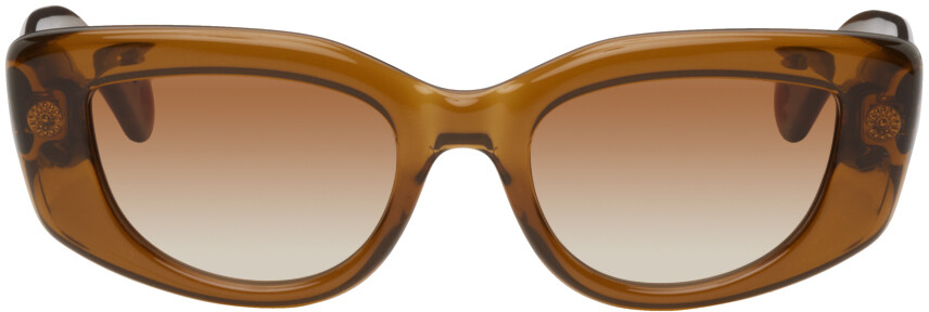 

Коричневые солнцезащитные очки «кошачий глаз» Lanvin